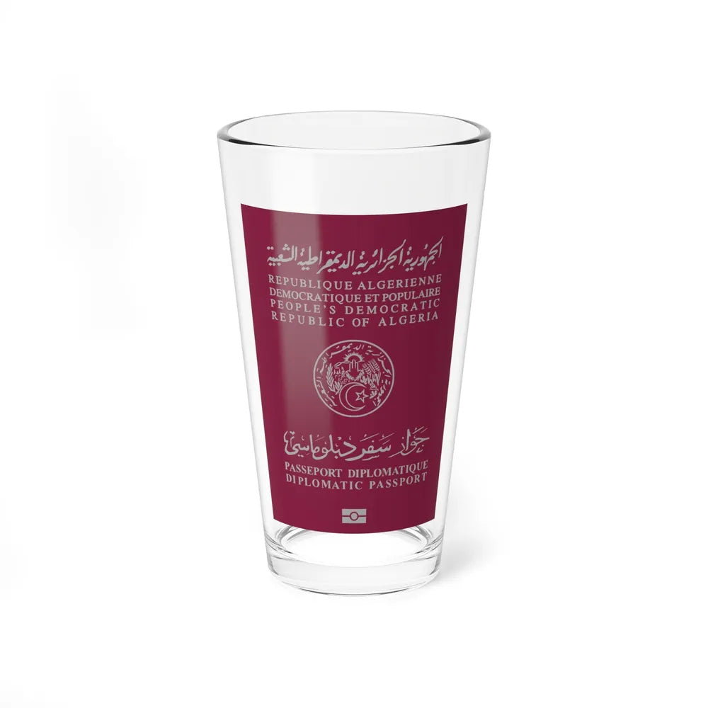 Algerian Electronic Biometric Diplomatic Passport - Pint Glass 16oz-16oz-Go Mug Yourself