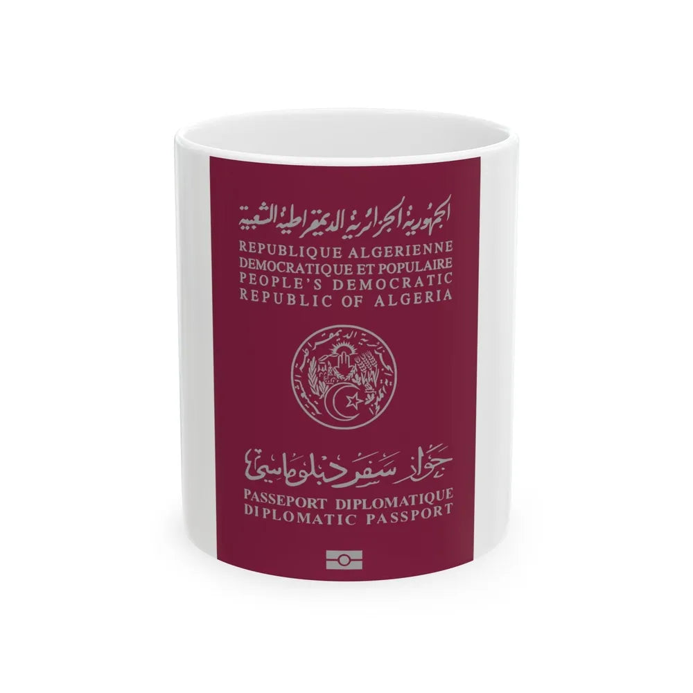 Algerian Electronic Biometric Diplomatic Passport - White Coffee Mug-11oz-Go Mug Yourself