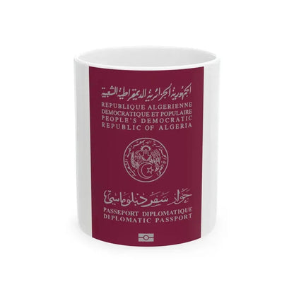 Algerian Electronic Biometric Diplomatic Passport - White Coffee Mug 11oz - Go Mug Yourself