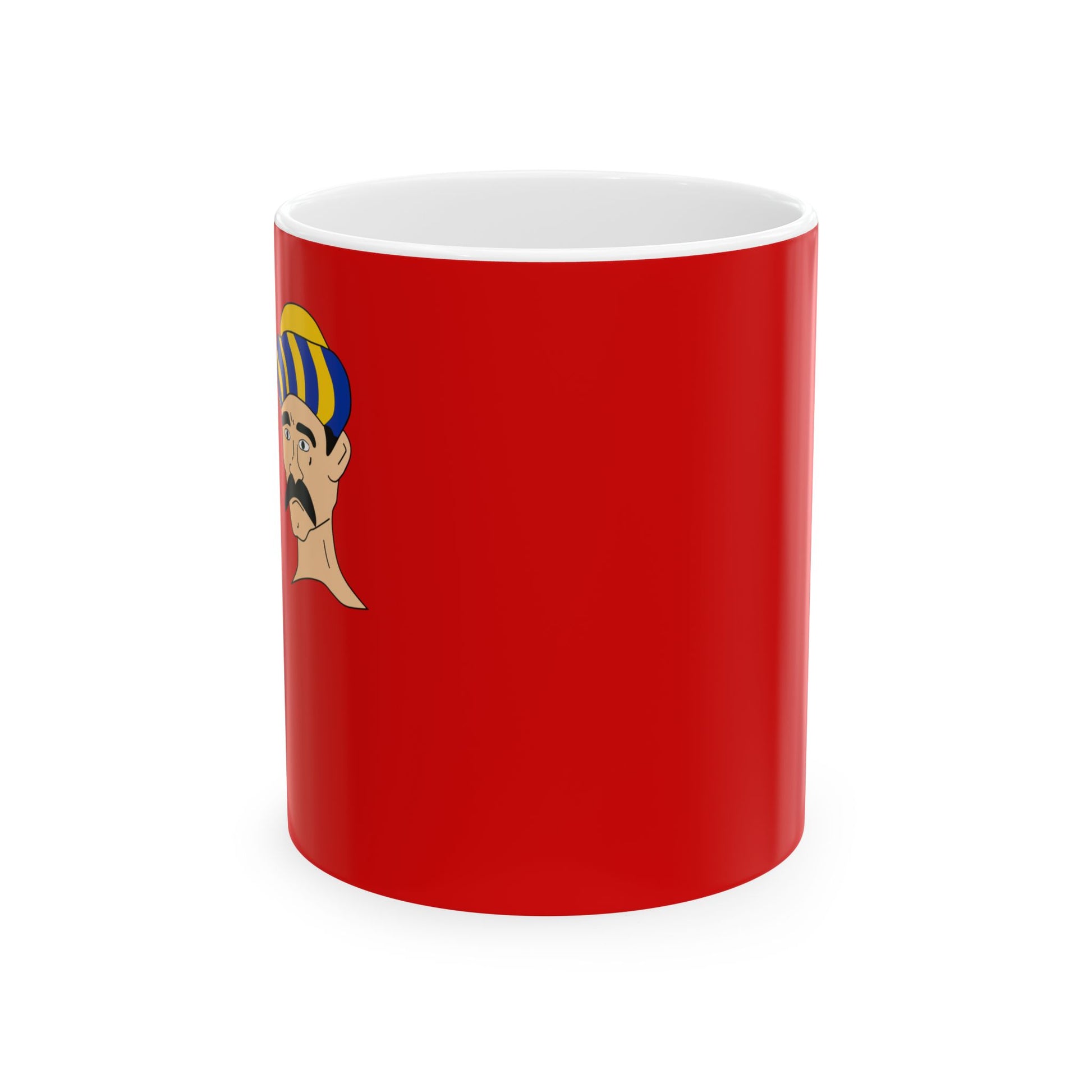 Algerian flag Barbary ensign with the an Berberian head (Algeria) White Coffee Mug-11oz-Go Mug Yourself