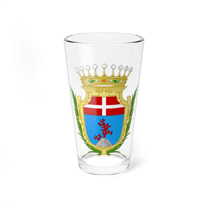 Alghero-Stemma ante1993 (Italy) (Coat of Arms) Pint Glass 16oz 16oz - Go Mug Yourself