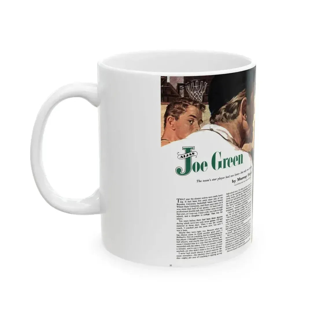 Alias Joe Green, The American Magazine, January 1953 - White Coffee Mug - Go Mug Yourself