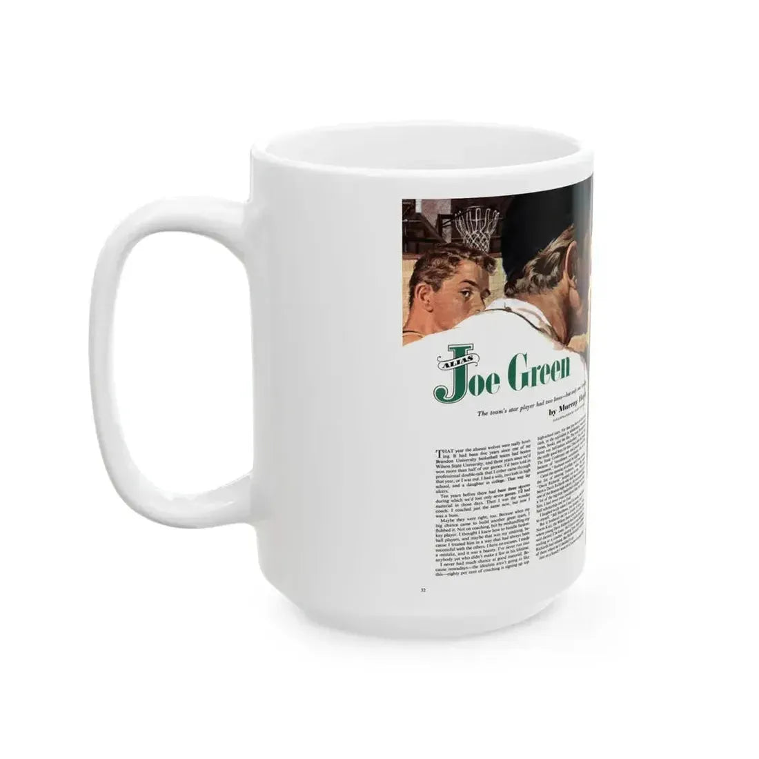 Alias Joe Green, The American Magazine, January 1953 - White Coffee Mug - Go Mug Yourself