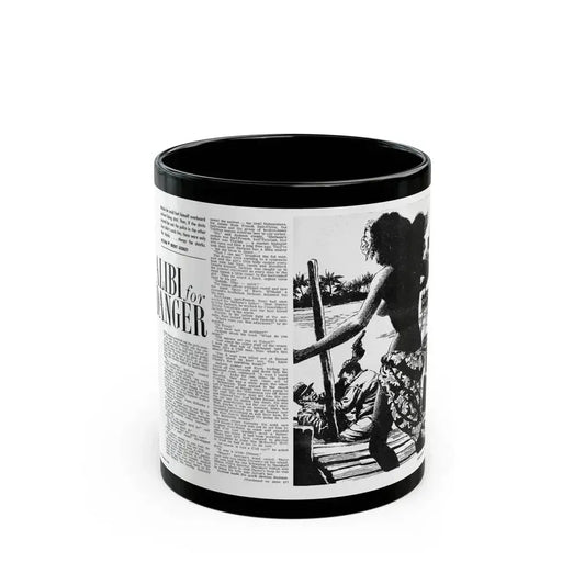 Alibi for Danger, Adam magazine, September 1963 - Black Coffee Mug 11oz - Go Mug Yourself