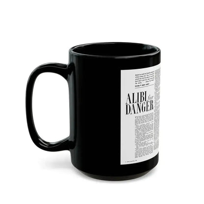 Alibi for Danger, Adam magazine, September 1963 - Black Coffee Mug - Go Mug Yourself
