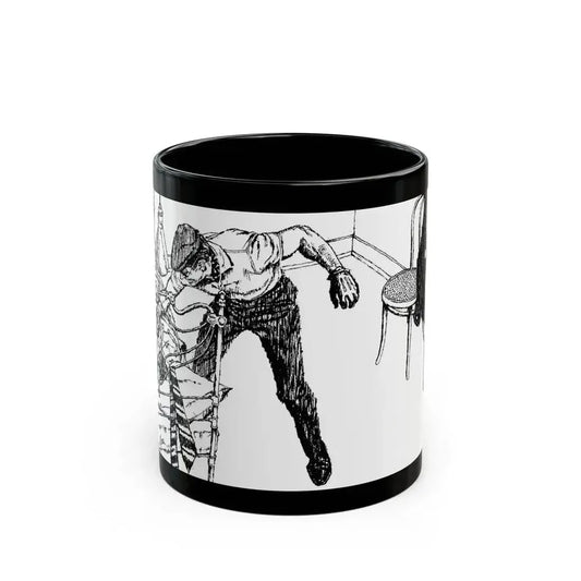 Alibi For Murder by Nancy Rutledge, The Saturday Evening Post, 1960 - Black Coffee Mug 11oz - Go Mug Yourself