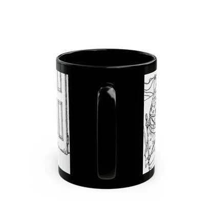 Alibi For Murder by Nancy Rutledge, The Saturday Evening Post, 1960 - Black Coffee Mug - Go Mug Yourself