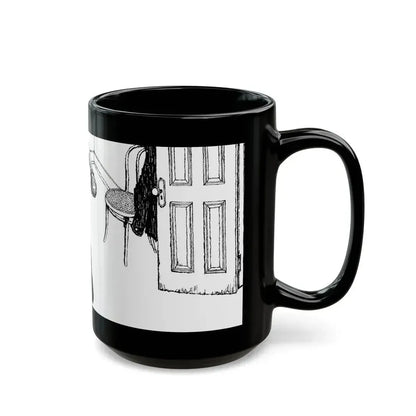 Alibi For Murder by Nancy Rutledge, The Saturday Evening Post, 1960 - Black Coffee Mug - Go Mug Yourself