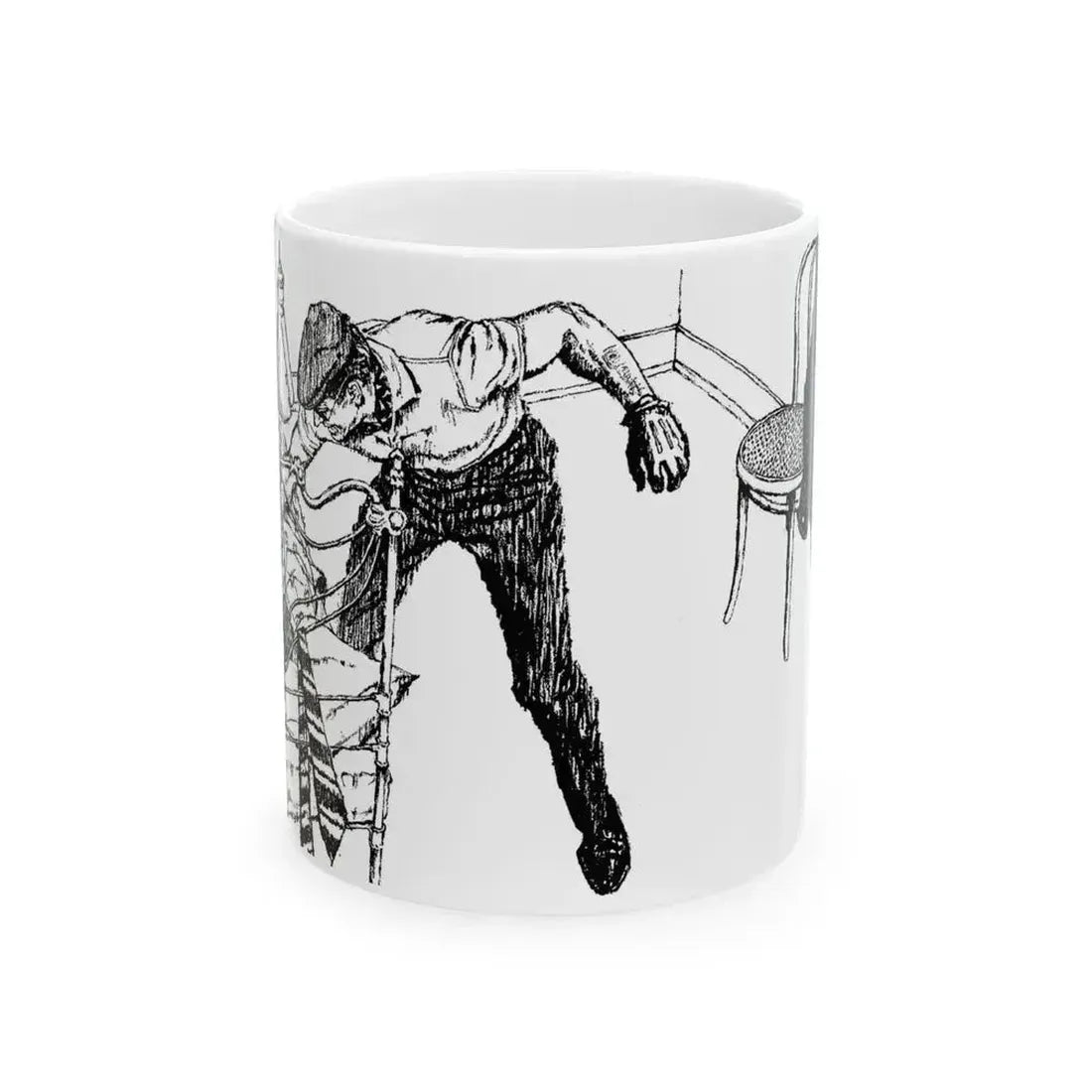 Alibi For Murder by Nancy Rutledge, The Saturday Evening Post, 1960 - White Coffee Mug 11oz - Go Mug Yourself