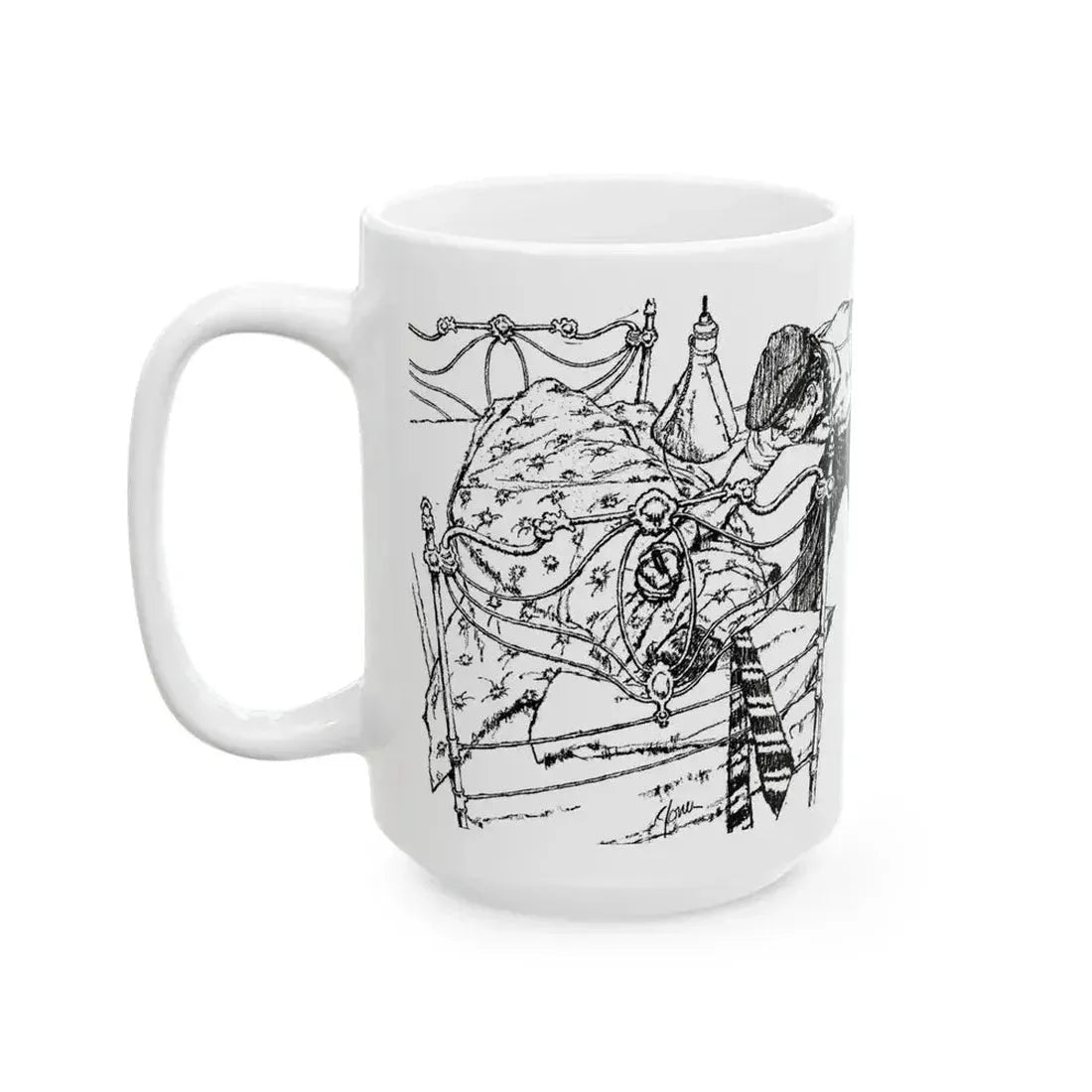 Alibi For Murder by Nancy Rutledge, The Saturday Evening Post, 1960 - White Coffee Mug - Go Mug Yourself