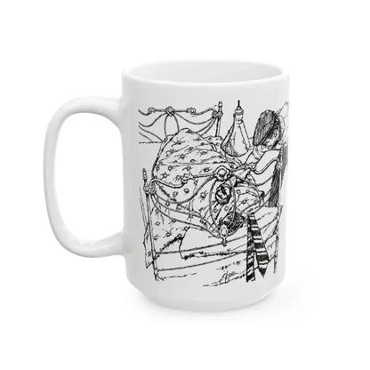 Alibi For Murder by Nancy Rutledge, The Saturday Evening Post, 1960 - White Coffee Mug - Go Mug Yourself