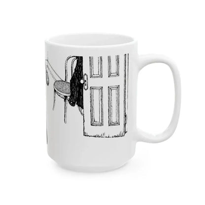 Alibi For Murder by Nancy Rutledge, The Saturday Evening Post, 1960 - White Coffee Mug - Go Mug Yourself