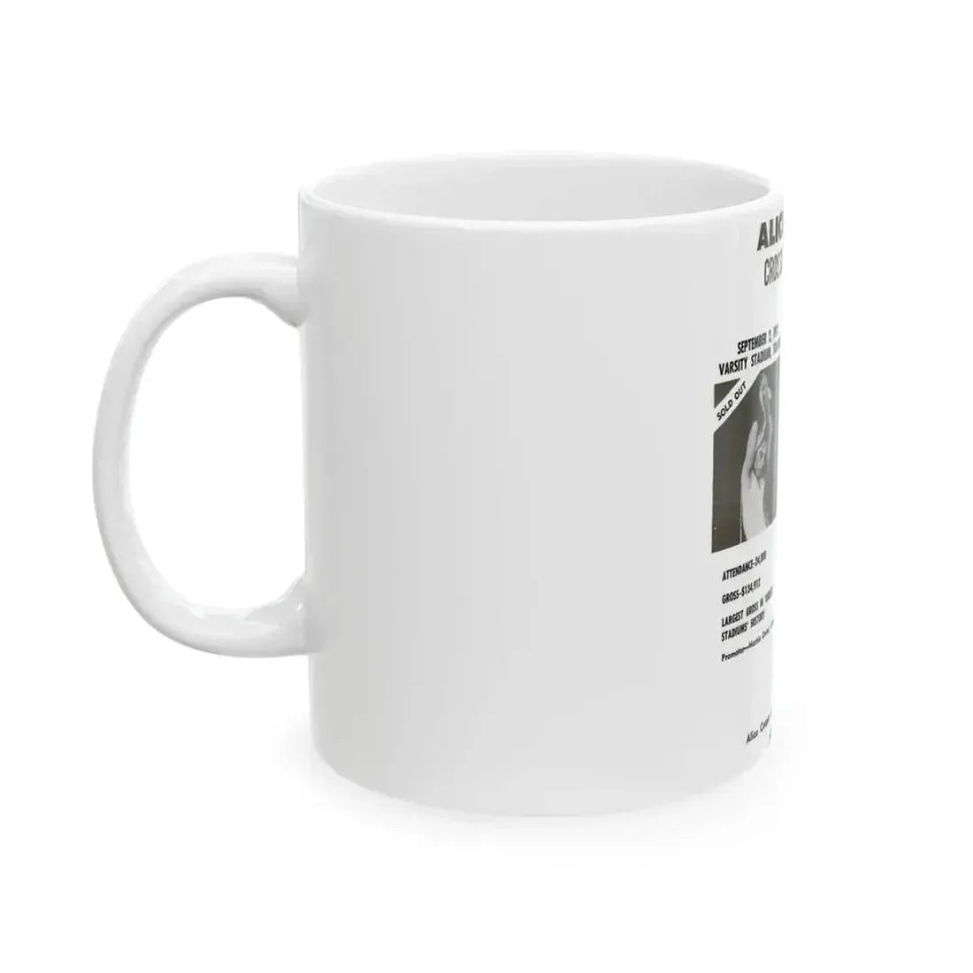 Alice Cooper Canada Tour 1972 (Music Poster) White Coffee Mug - Go Mug Yourself