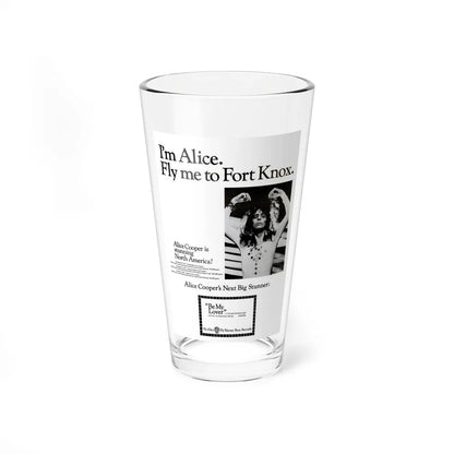 Alice Cooper on Tour 1972 II (Music Poster) Pint Glass 16oz-16oz-Go Mug Yourself