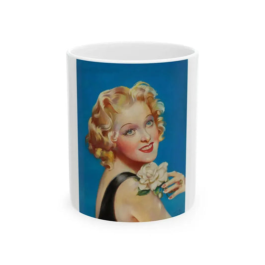 Alice Fay, movie magazine cover, c. 1930s - White Coffee Mug 11oz - Go Mug Yourself