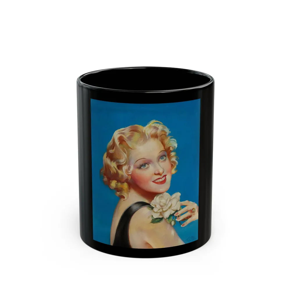 Alice Fay, movie magazine cover, c. 1930s - Black Coffee Mug-11oz-Go Mug Yourself