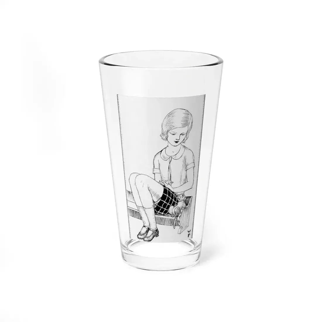 Alice's Adventures in Wonderland, Alice with the Doormouse, Chapter 11 page 171 story illustration, 1929 (Magazine Illustration) Pint Glass 16oz 16oz - Go Mug Yourself