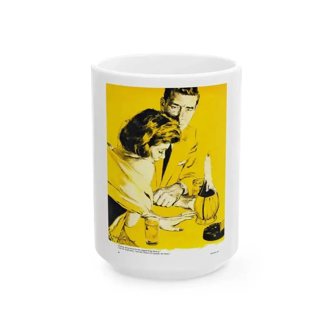 Alice, Woman's Day, May 1958 - White Coffee Mug 15oz - Go Mug Yourself