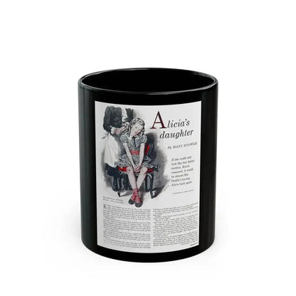 Alicia's daughter, Woman's Day, April 1950 - Black Coffee Mug 11oz - Go Mug Yourself