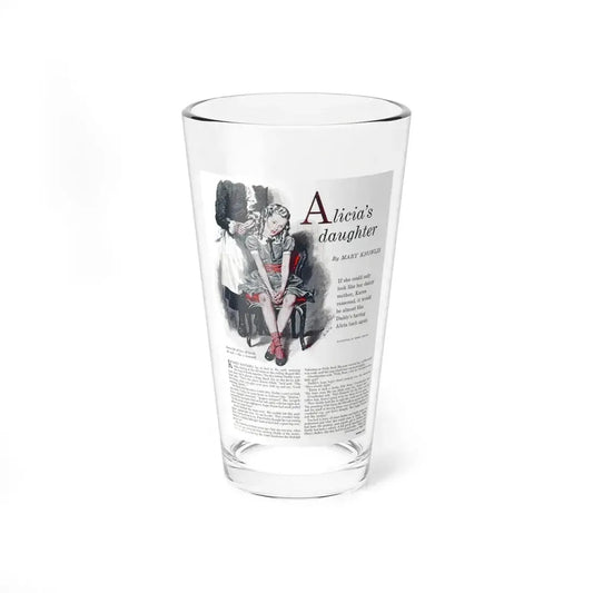 Alicia's daughter, Woman's Day, April 1950 (Magazine Illustration) Pint Glass 16oz 16oz - Go Mug Yourself