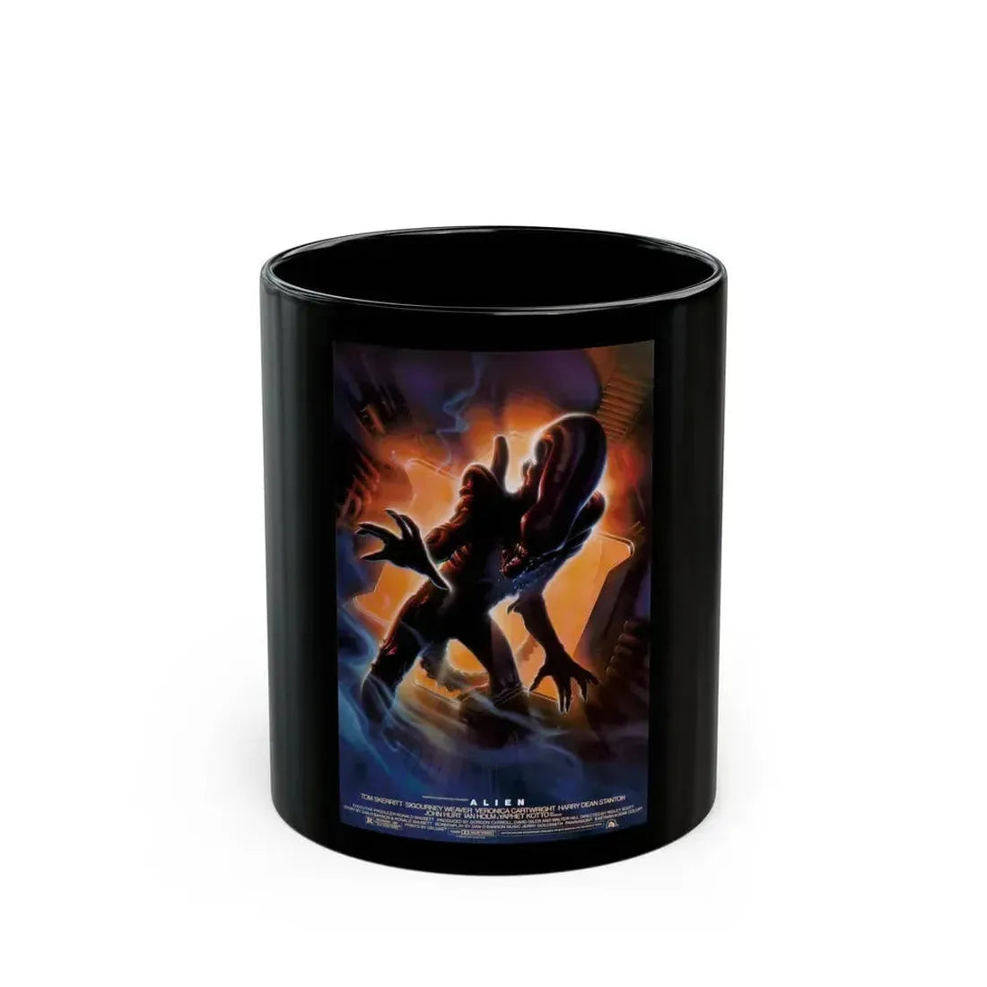 ALIEN (10TH ANNIVERSARY) 1979 Movie Poster - Black Coffee Mug 11oz - Go Mug Yourself