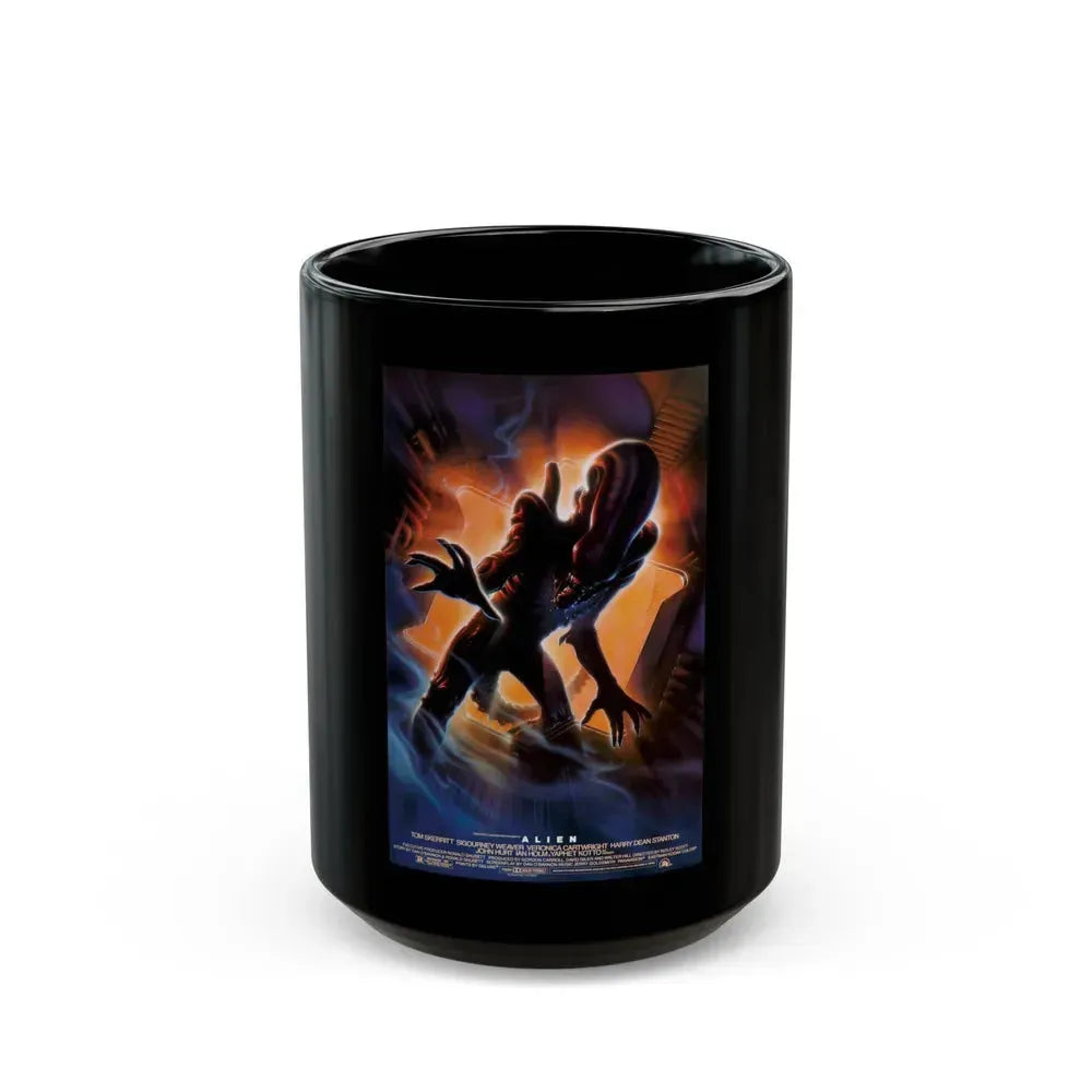 ALIEN (10TH ANNIVERSARY) 1979 Movie Poster - Black Coffee Mug 15oz - Go Mug Yourself