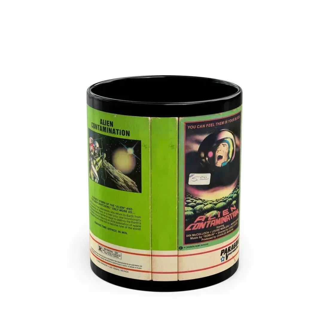 ALIEN CONTAMINATION (VHS COVER) - Black Coffee Mug 11oz - Go Mug Yourself