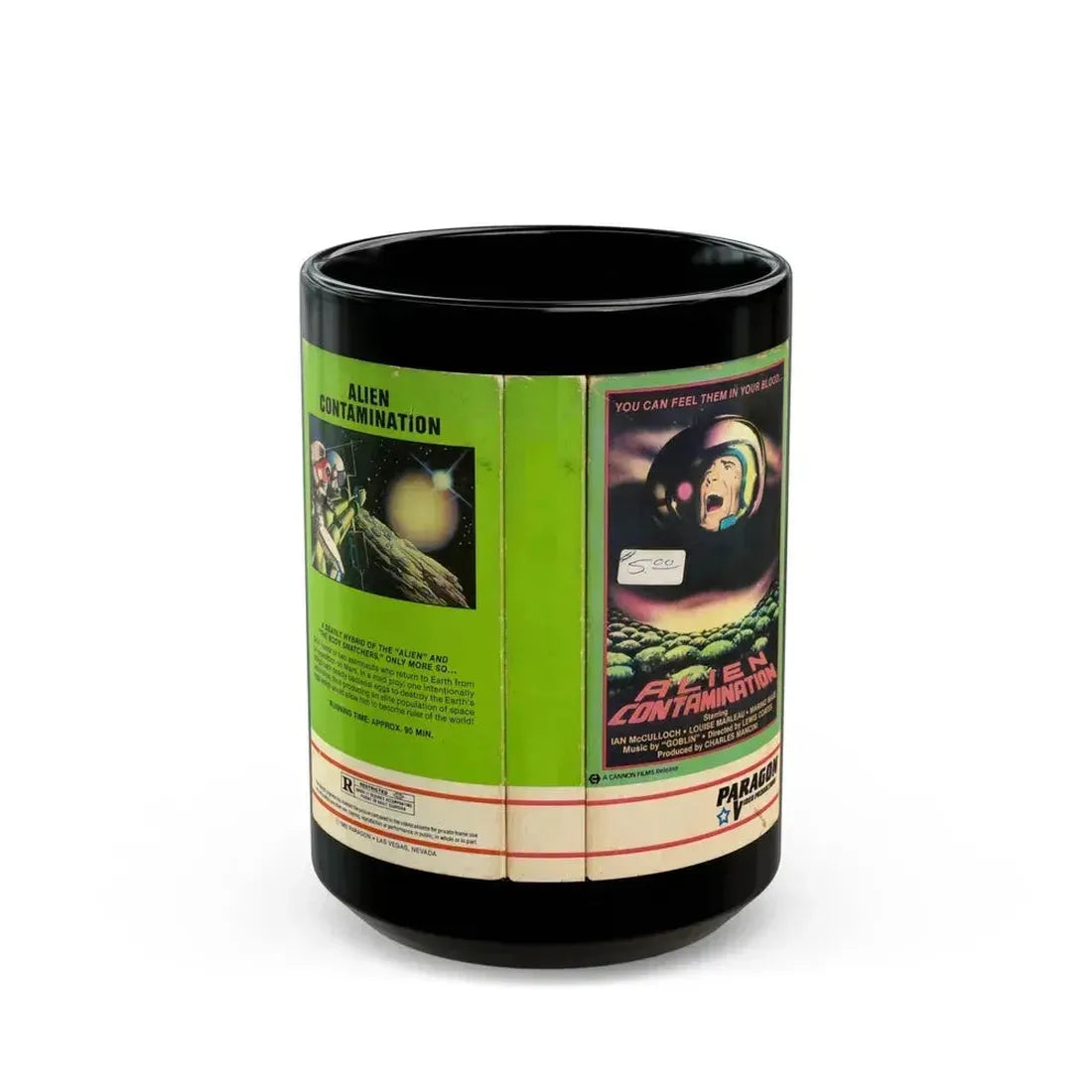 ALIEN CONTAMINATION (VHS COVER) - Black Coffee Mug 15oz - Go Mug Yourself