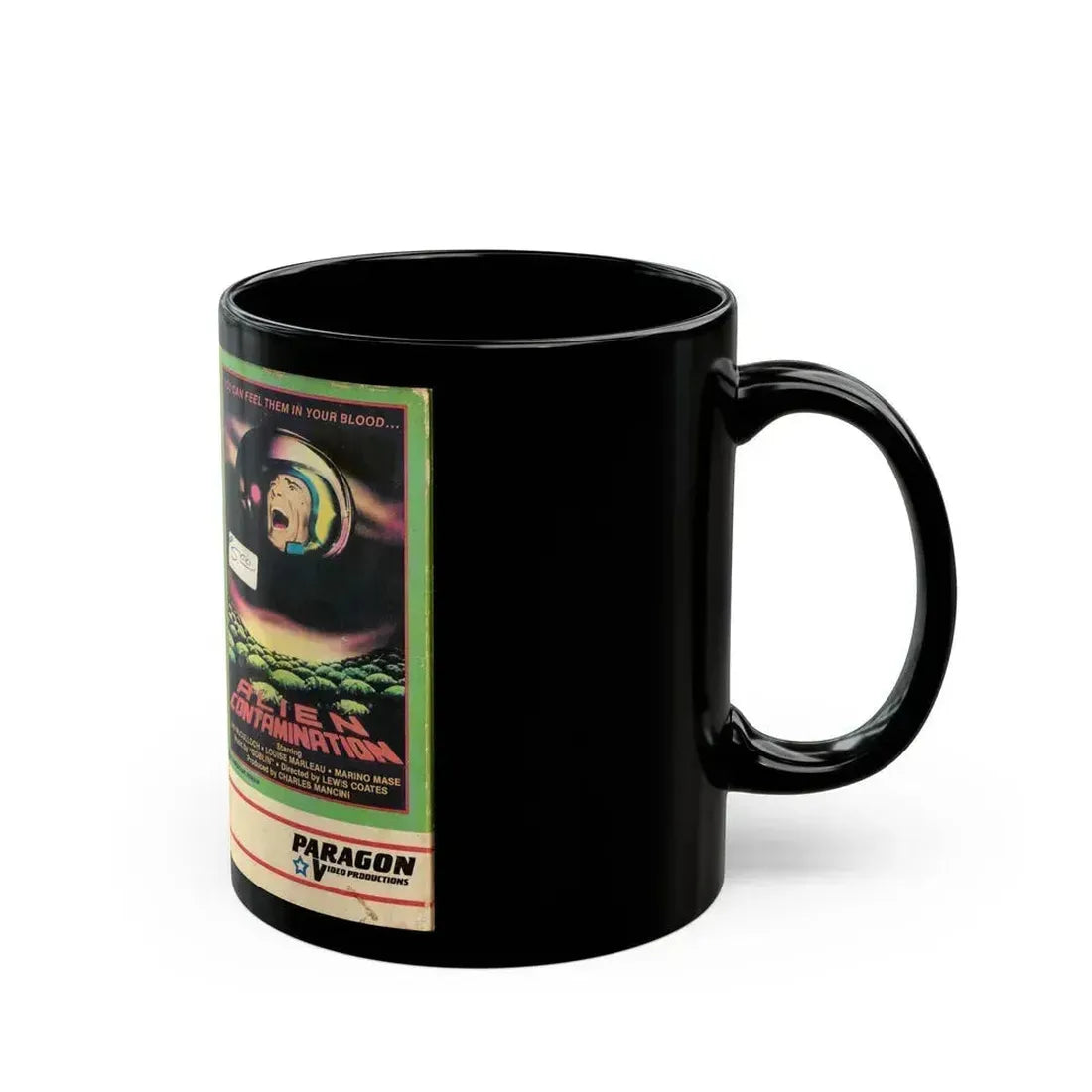 ALIEN CONTAMINATION (VHS COVER) - Black Coffee Mug - Go Mug Yourself