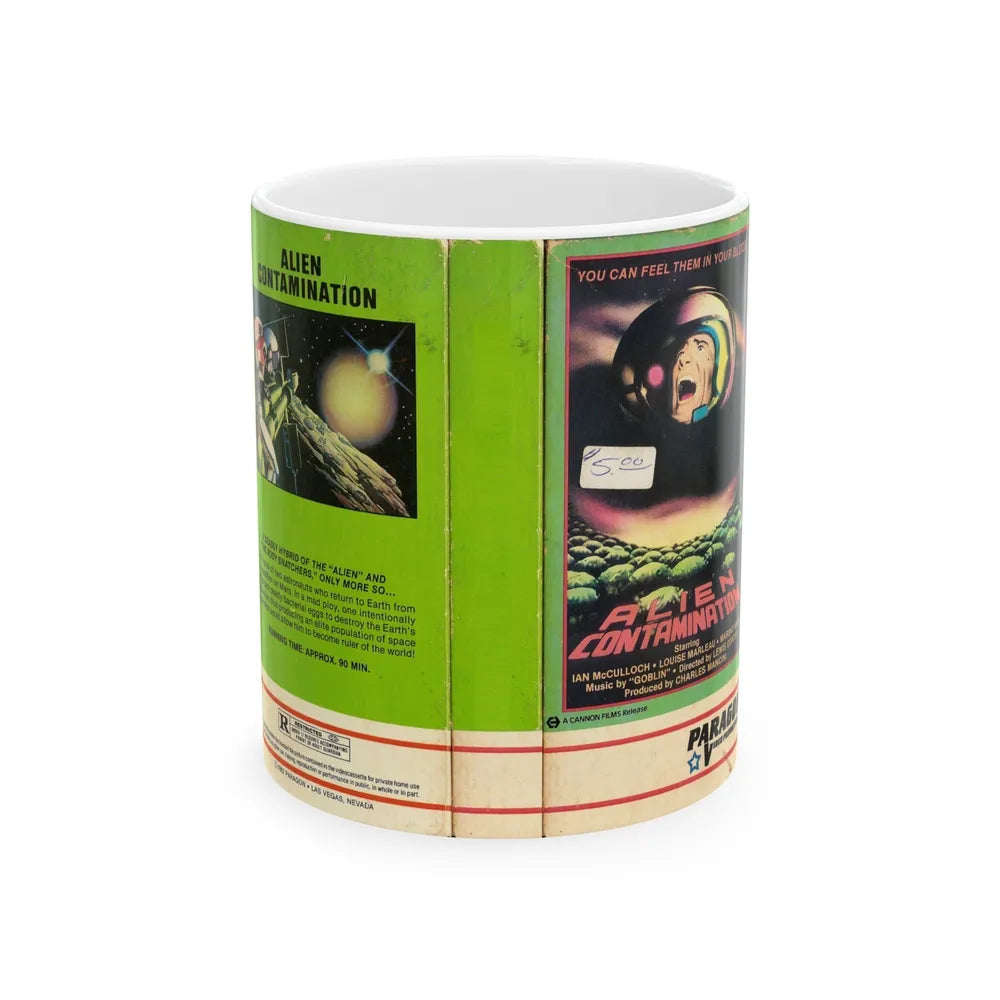 ALIEN CONTAMINATION (VHS COVER) - White Coffee Mug-11oz-Go Mug Yourself