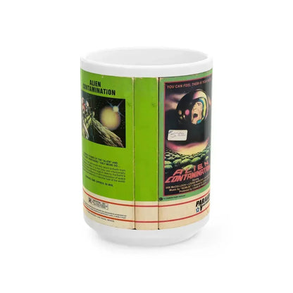 ALIEN CONTAMINATION (VHS COVER) - White Coffee Mug 15oz - Go Mug Yourself
