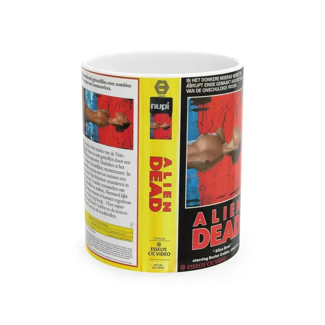 ALIEN DEAD CIC VIDEO (VHS COVER) - White Coffee Mug 11oz - Go Mug Yourself