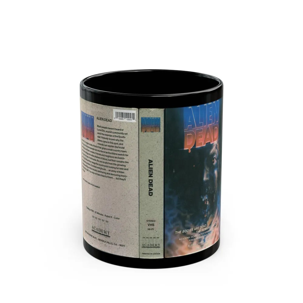 ALIEN DEAD (VHS COVER) - Black Coffee Mug-11oz-Go Mug Yourself