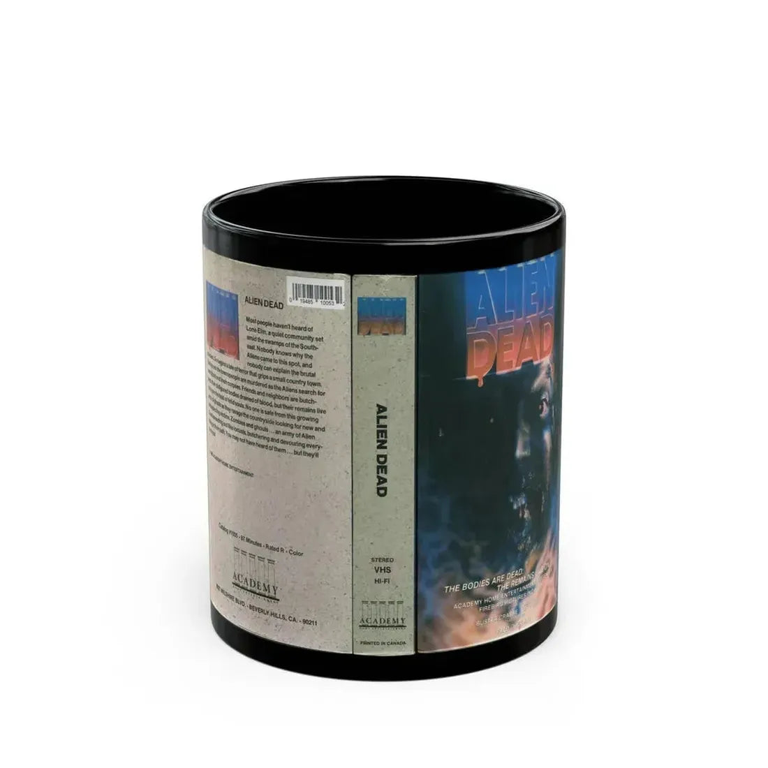 ALIEN DEAD (VHS COVER) - Black Coffee Mug 11oz - Go Mug Yourself