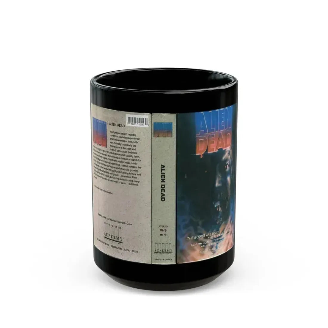 ALIEN DEAD (VHS COVER) - Black Coffee Mug 15oz - Go Mug Yourself