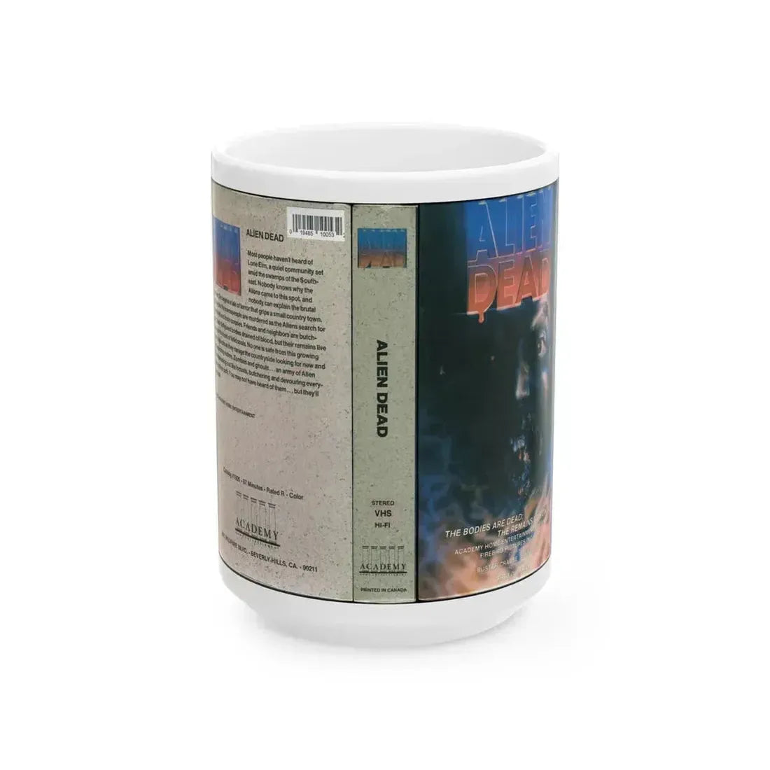ALIEN DEAD (VHS COVER) - White Coffee Mug 15oz - Go Mug Yourself