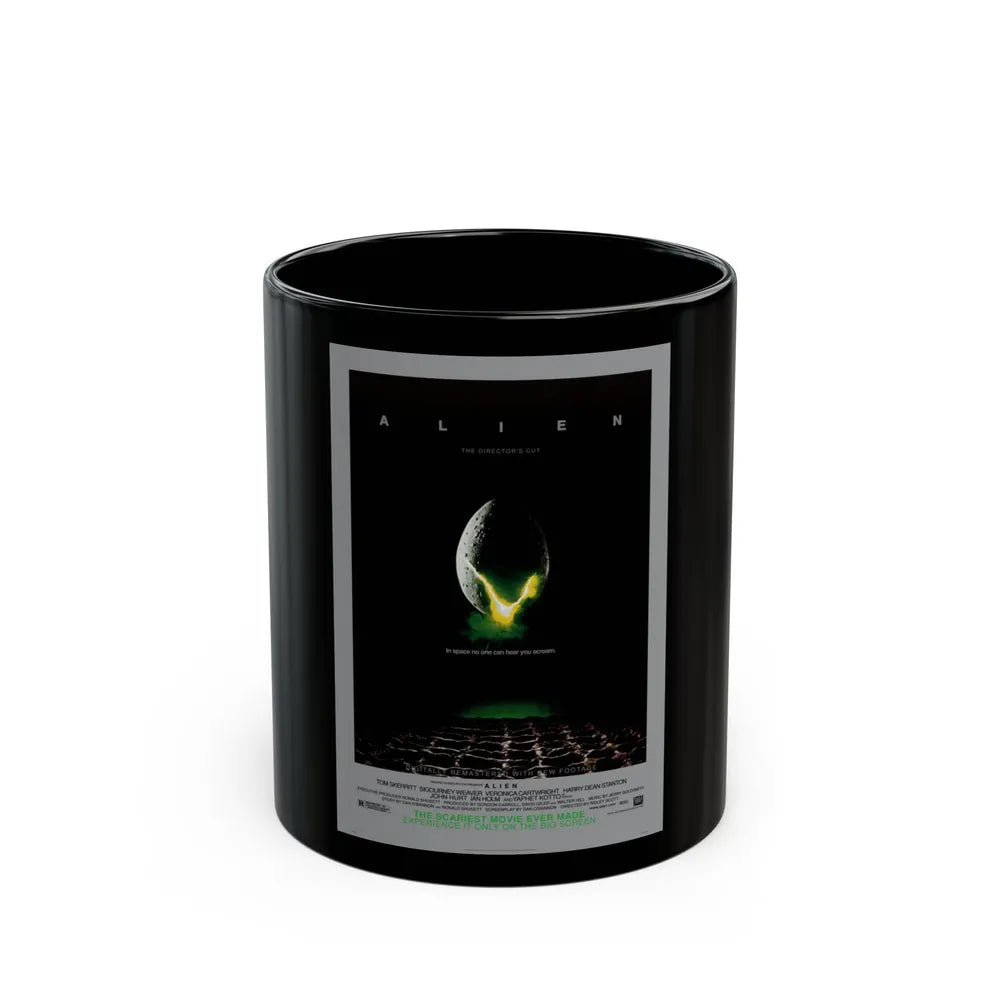 ALIEN - (DIRECTOR'S CUT) (2) 1979 Movie Poster - Black Coffee Mug-11oz-Go Mug Yourself