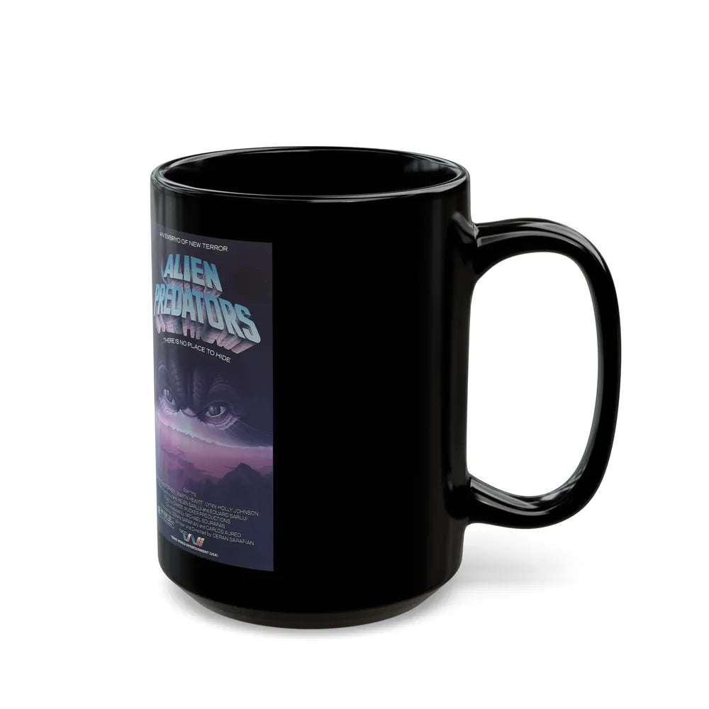 ALIEN PREDATORS (VHS COVER) - Black Coffee Mug-Go Mug Yourself