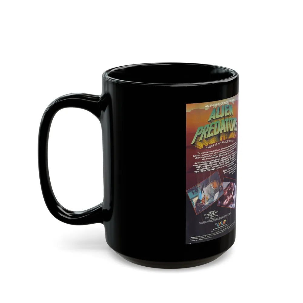 ALIEN PREDATORS (VHS COVER) - Black Coffee Mug-Go Mug Yourself