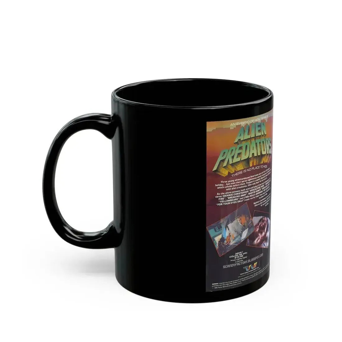 ALIEN PREDATORS (VHS COVER) - Black Coffee Mug - Go Mug Yourself