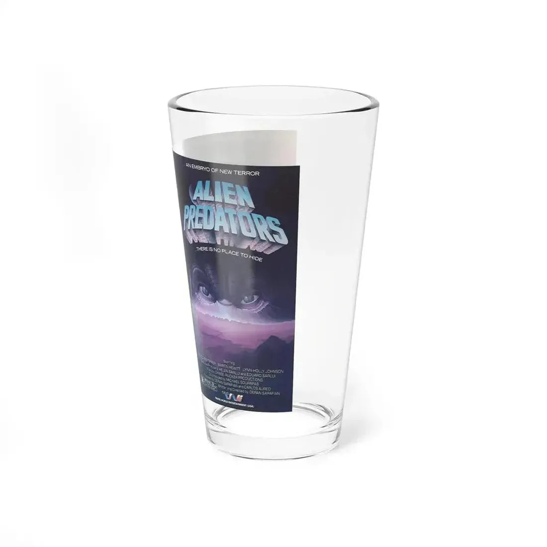 ALIEN PREDATORS (VHS COVER) Pint Glass 16oz - Go Mug Yourself
