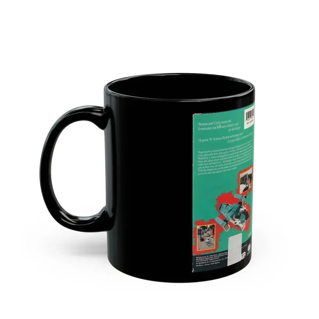 ALIEN SPACE AVENGER (VHS COVER) - Black Coffee Mug - Go Mug Yourself