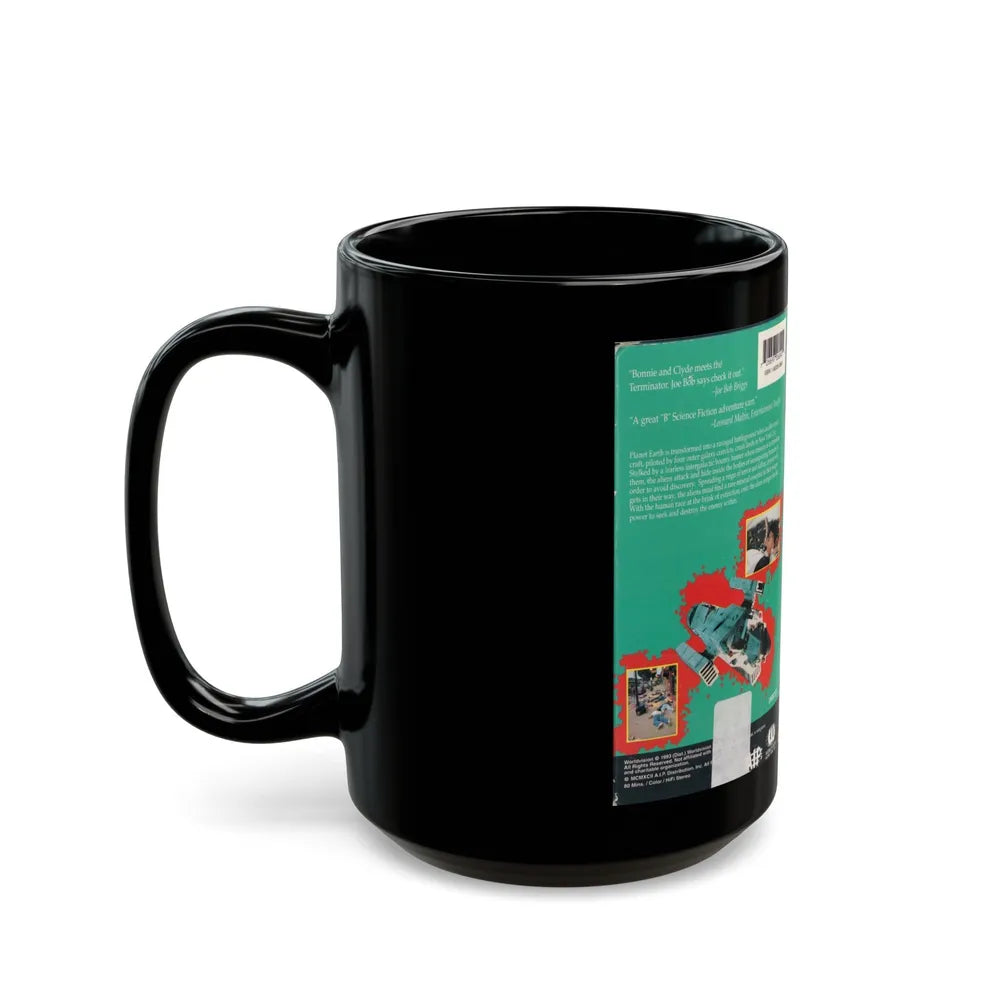 ALIEN SPACE AVENGER (VHS COVER) - Black Coffee Mug-Go Mug Yourself