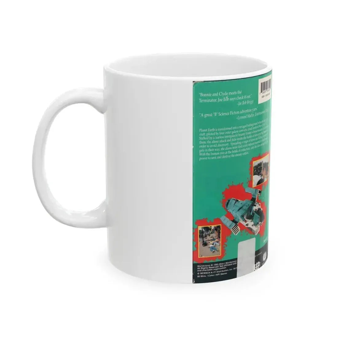 ALIEN SPACE AVENGER (VHS COVER) - White Coffee Mug - Go Mug Yourself