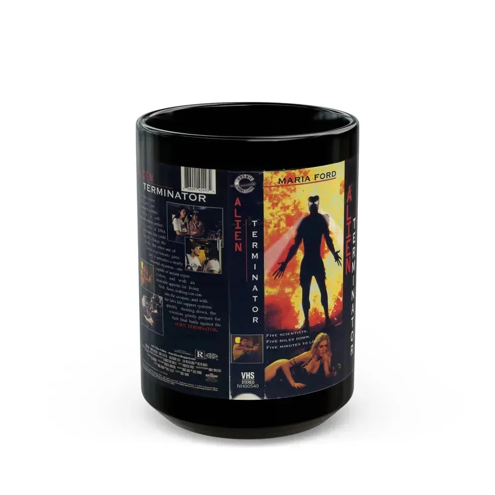 ALIEN TERMINATOR (VHS COVER) - Black Coffee Mug 15oz - Go Mug Yourself