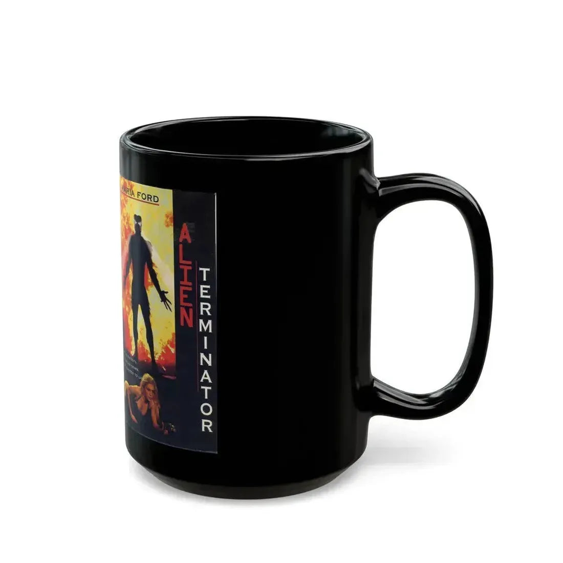 ALIEN TERMINATOR (VHS COVER) - Black Coffee Mug - Go Mug Yourself