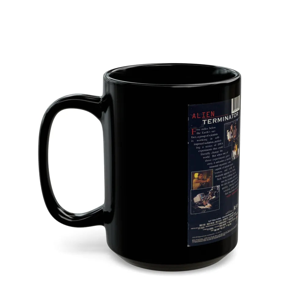 ALIEN TERMINATOR (VHS COVER) - Black Coffee Mug-Go Mug Yourself