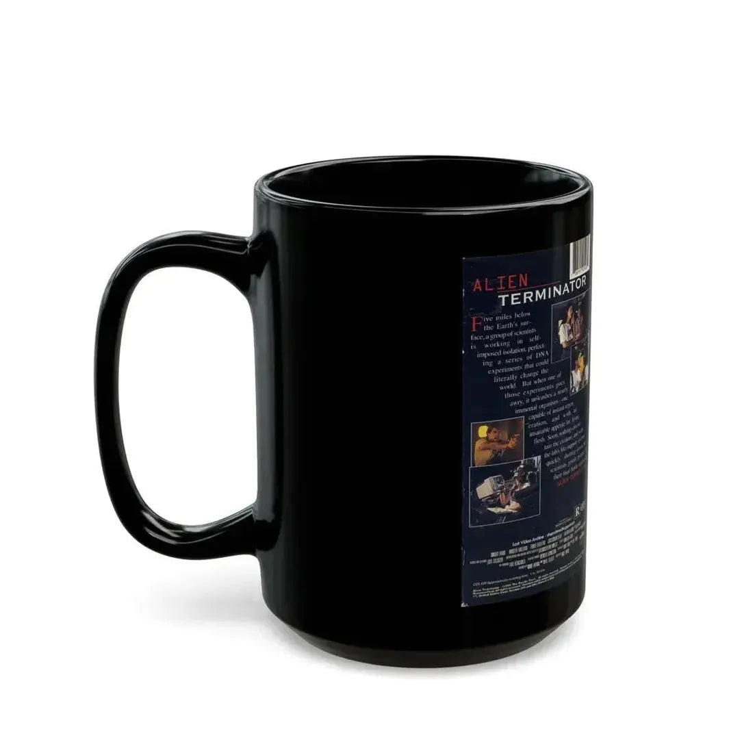 ALIEN TERMINATOR (VHS COVER) - Black Coffee Mug - Go Mug Yourself