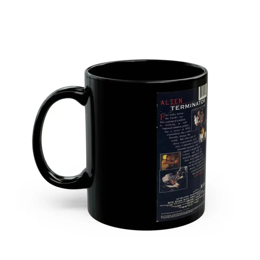 ALIEN TERMINATOR (VHS COVER) - Black Coffee Mug - Go Mug Yourself