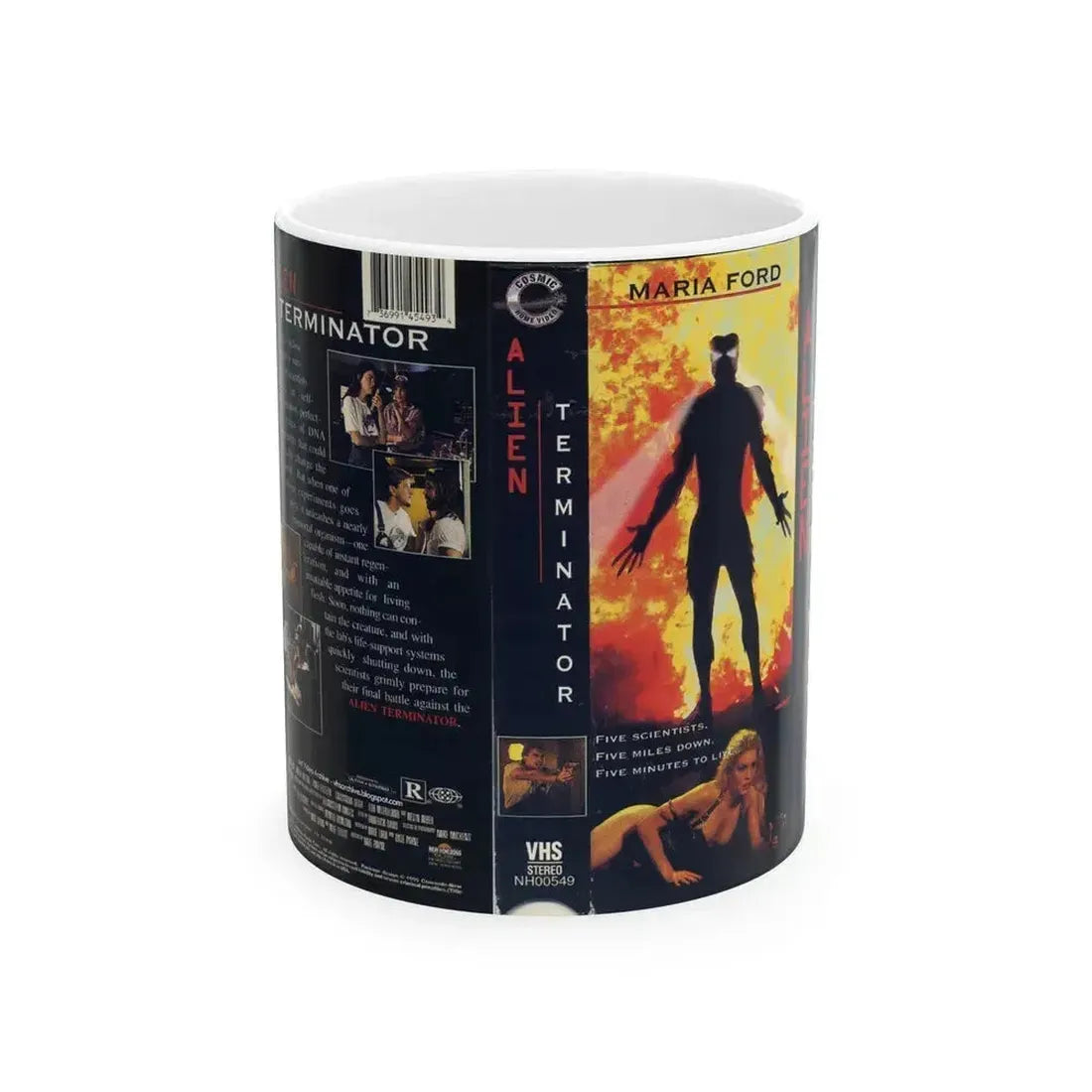 ALIEN TERMINATOR (VHS COVER) - White Coffee Mug 11oz - Go Mug Yourself
